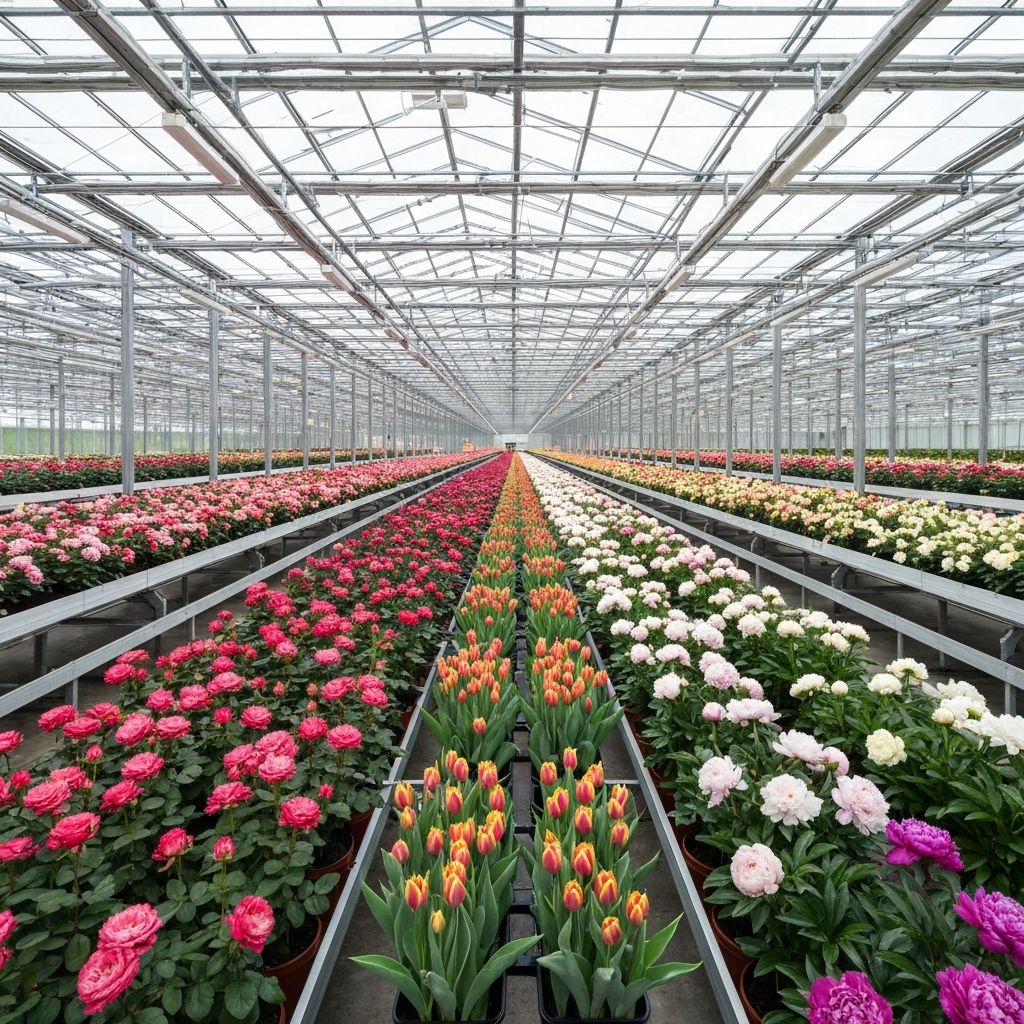 Colorful flower market